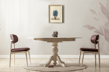 Iris Series Luxury Lacquered Extendable Dining Table Set– 6 Chairs