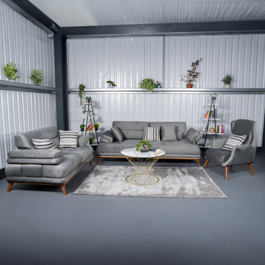 Arven Elegant Dark Gray 3+2+1 Seater Sofa Bed
