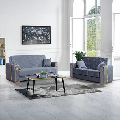 Lion Modern Gray 3 Seater Sofa