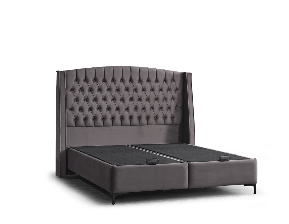 Cosmopolitan Upholstered Bed with Headboard and Base Boards