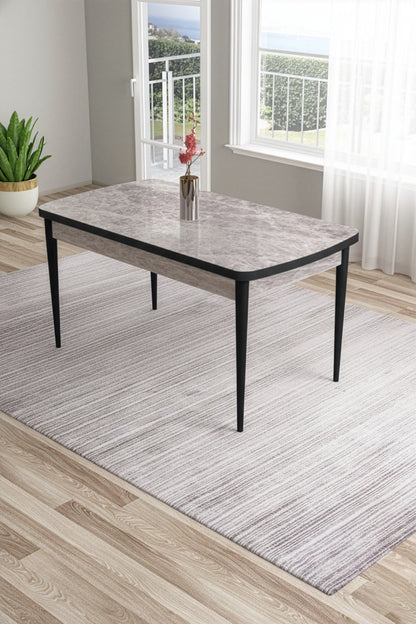 Mira Series Extendable Dining Table with 6 Chairs - Modern Wood Design