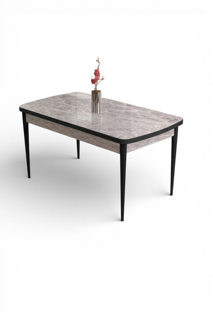 Mira Series Extendable Dining Table with 6 Chairs - Modern Wood Design