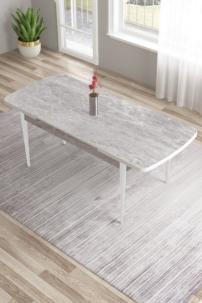 Mira Series Extendable Dining Table with 6 Chairs - Modern Wood Design