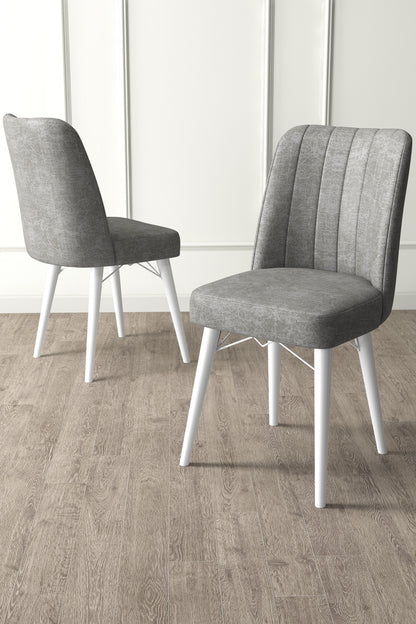 Mira Series Extendable Dining Table with 6 Chairs - Modern Wood Design