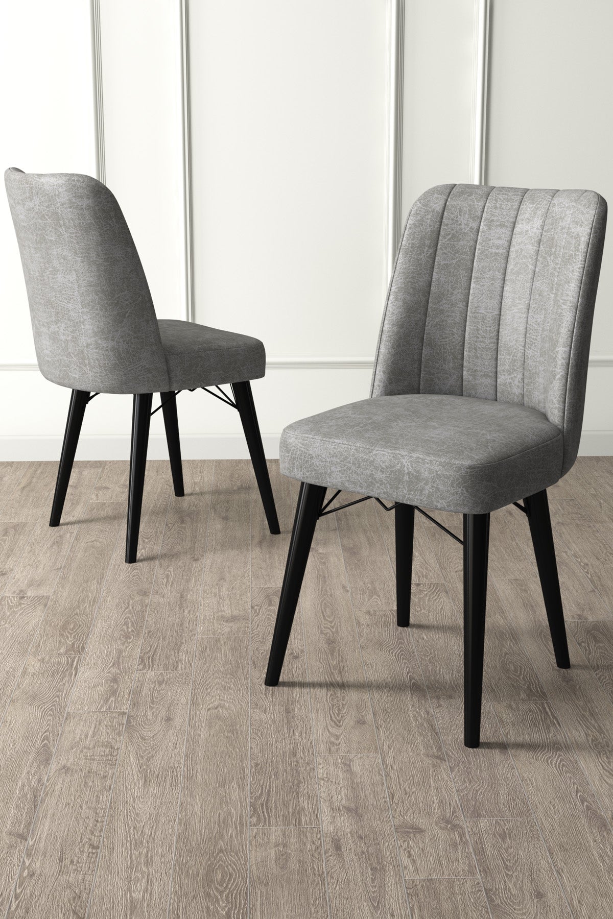 Mira Series Extendable Dining Table with 6 Chairs - Modern Wood Design