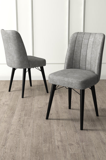 Mira Series Extendable Dining Table with 6 Chairs - Modern Wood Design