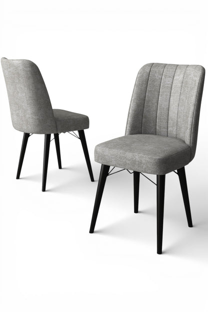 Mira Series Extendable Dining Table with 6 Chairs - Modern Wood Design