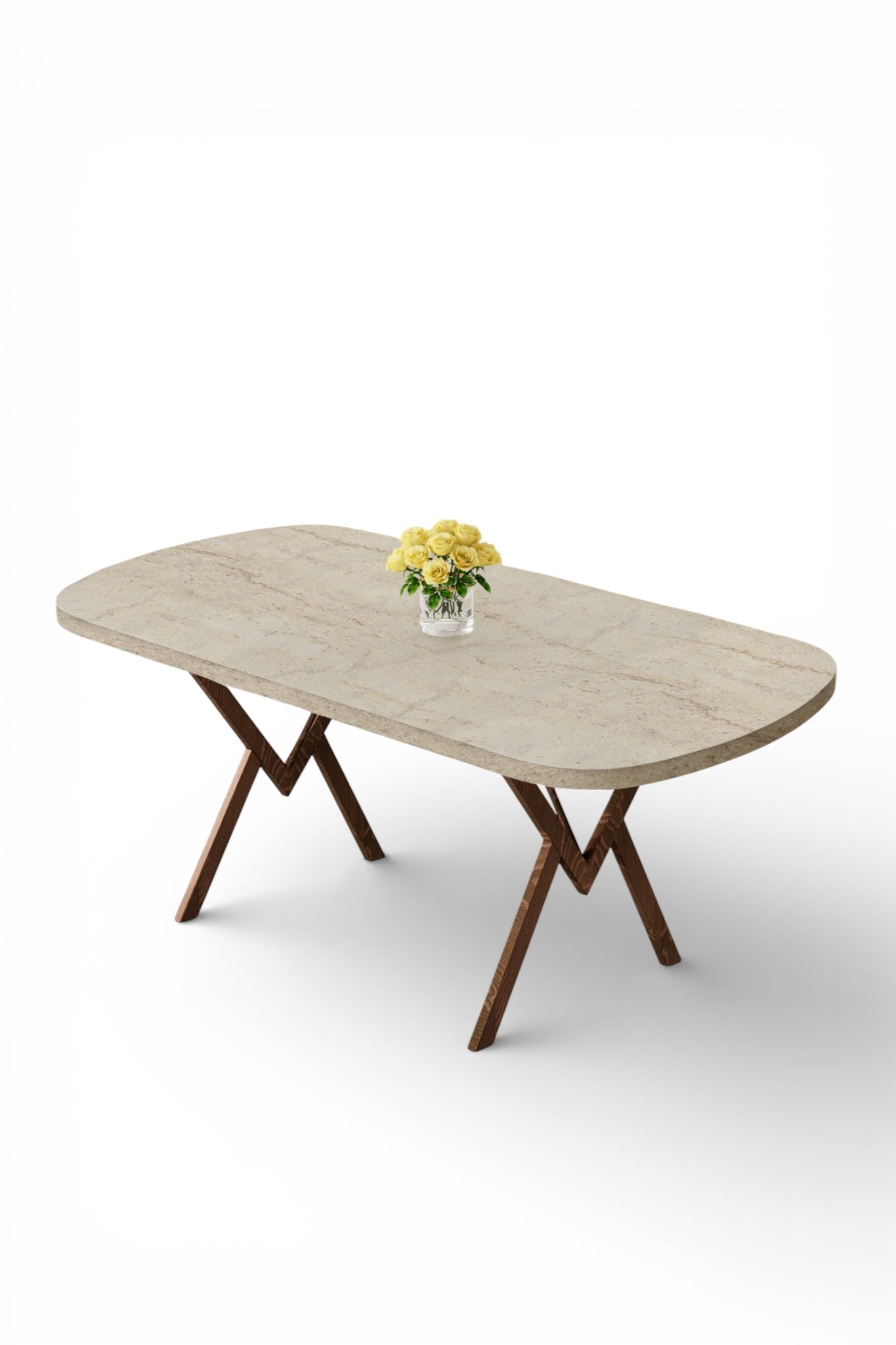 Radon Series  Dining Table with 6 Babyface Fabric Chairs