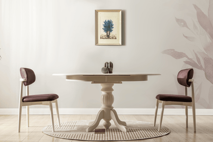 Iris Series Luxury Lacquered Extendable Dining Table Set– 6 Chairs