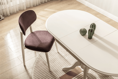 Iris Series Luxury Lacquered Extendable Dining Table Set– 6 Chairs