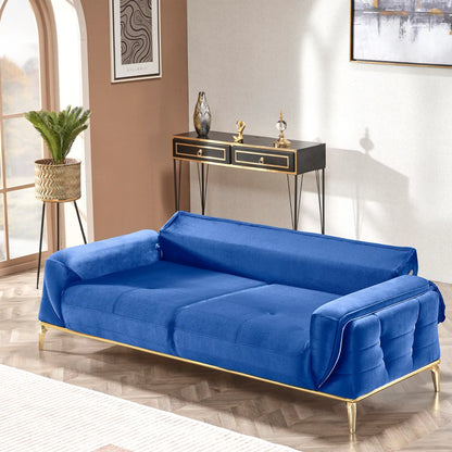 Royal Elegant Dark Blue 3+2+1 Sofa Set