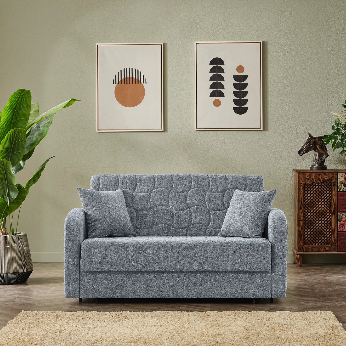 Loft 2 Seater Sofa Bed - Gray
