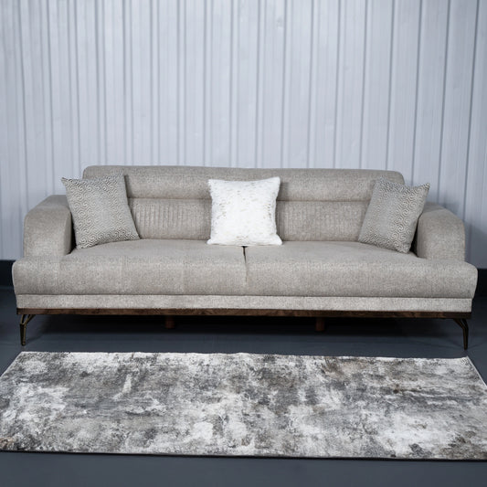 Venture 3+2+1 Seater Beige - Bronze Metal Leg