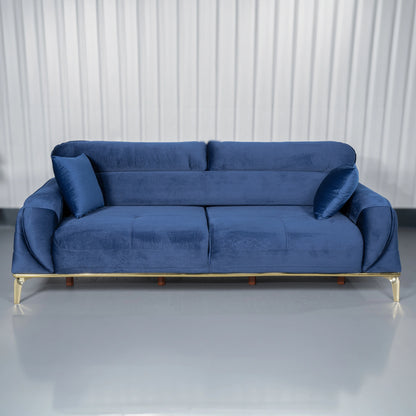 Royal Elegant Dark Blue 3+2+1 Sofa Set