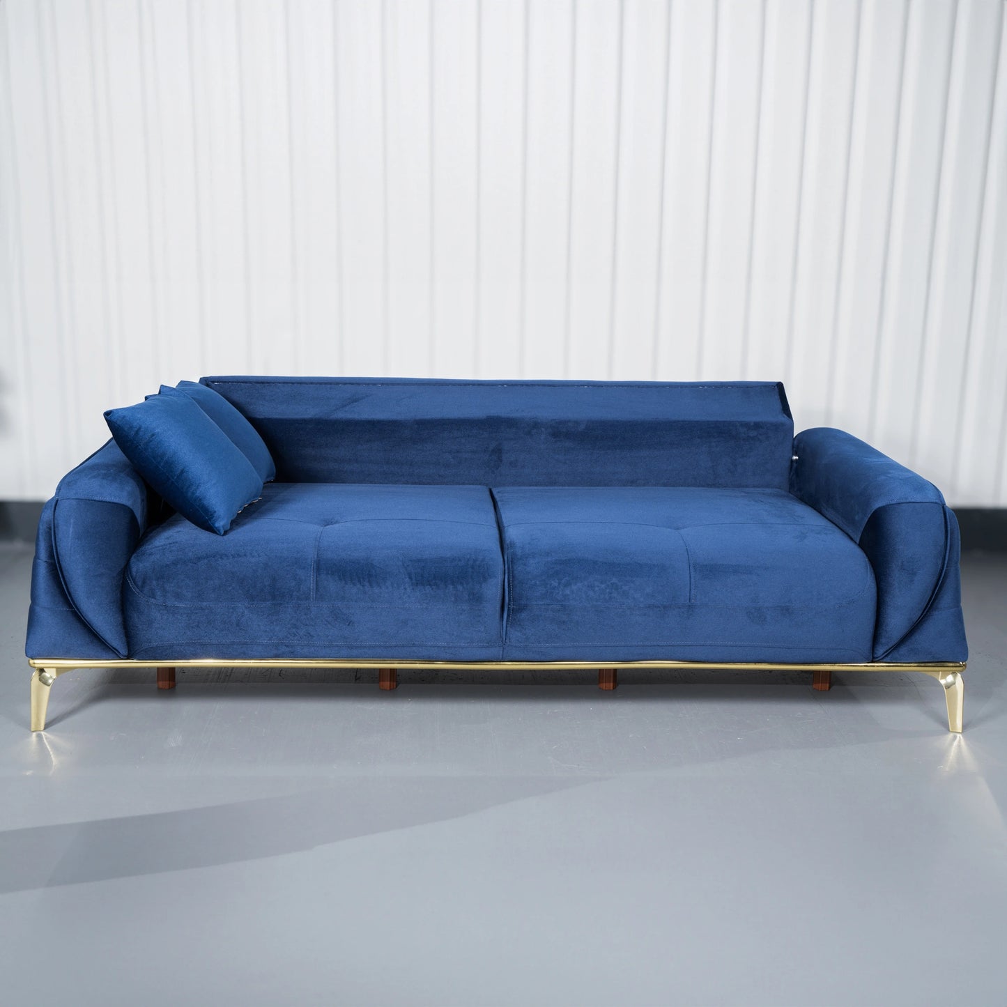 Royal Elegant Dark Blue 3+2+1 Sofa Set