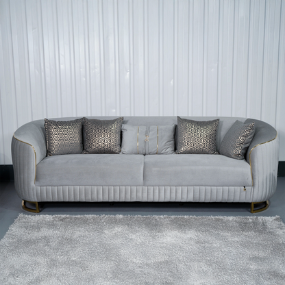 Rolex Elegant Gray 3+2+1 Sofa Set