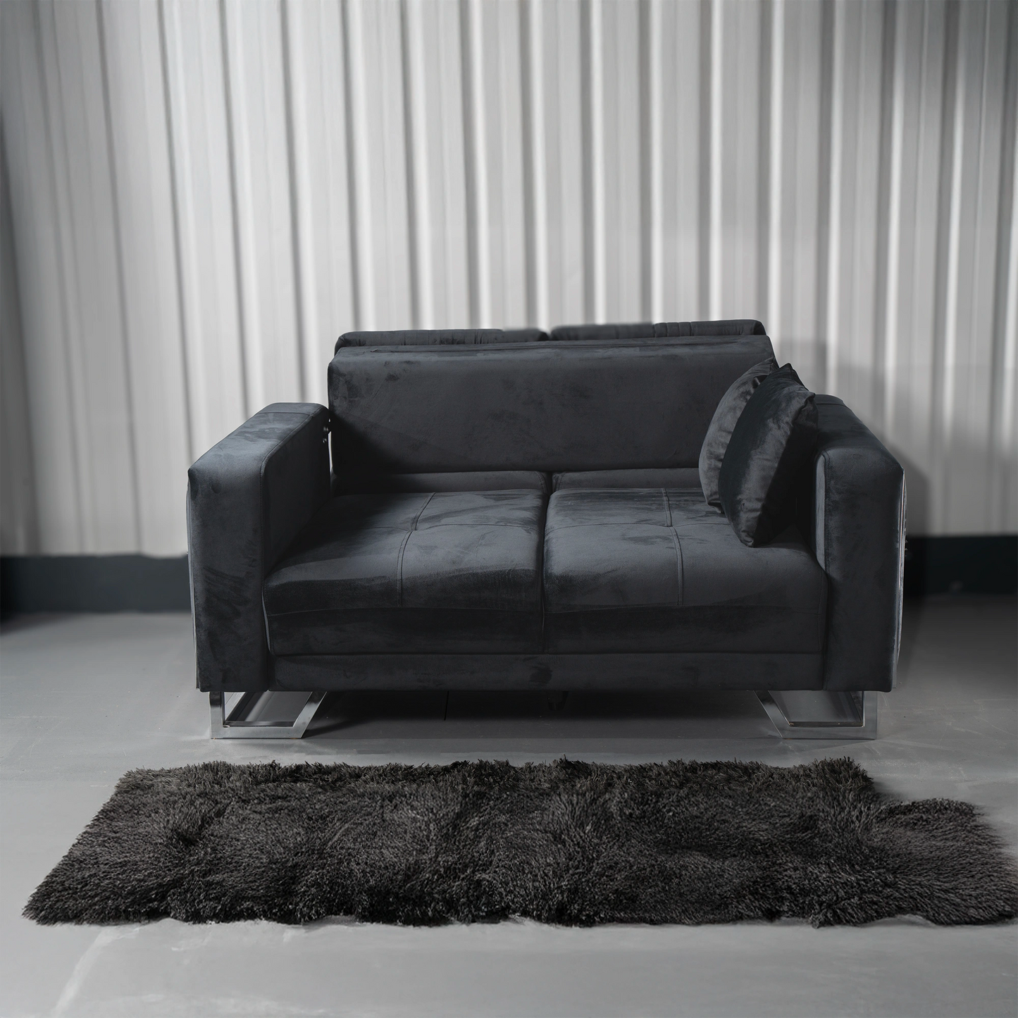 Lorena Elegant Black 3+2 Sofa Set