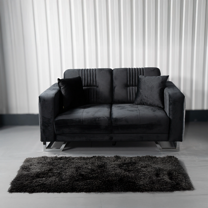 Lorena Elegant Black 3+2 Sofa Set