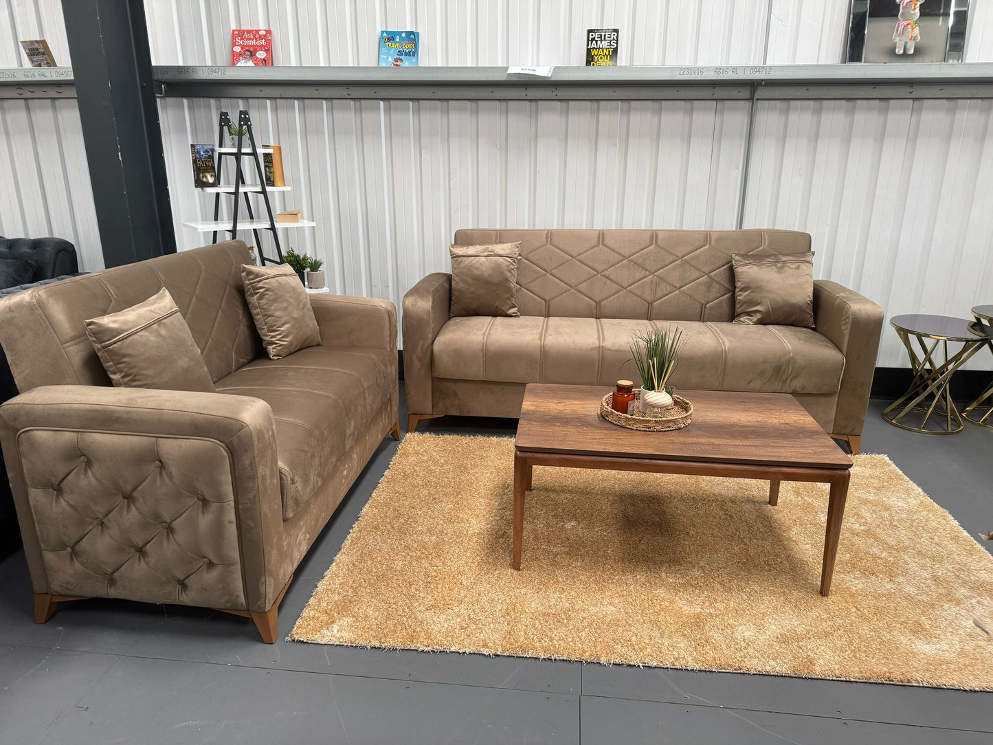 Chester 3+2+1 Seater Sofa Bed - Beige