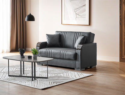 Leather Seater Sofa - Black