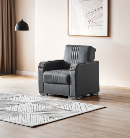 Leather Seater Sofa - Black