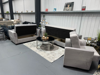 Tual 3+2+1 Seater Sofa Bed - Gray