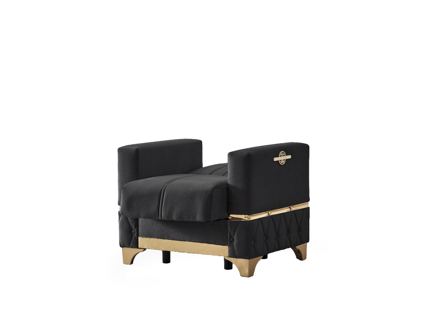 Istanbul Modern Black 3+2+1 Seater Sofa Bed