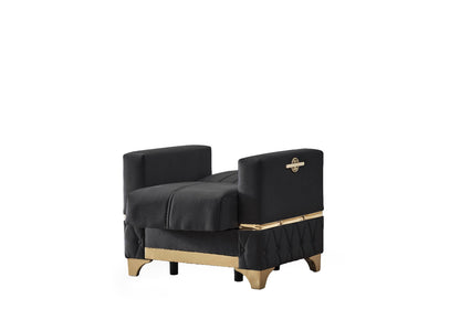 Istanbul Modern Black 3+2+1 Seater Sofa Bed