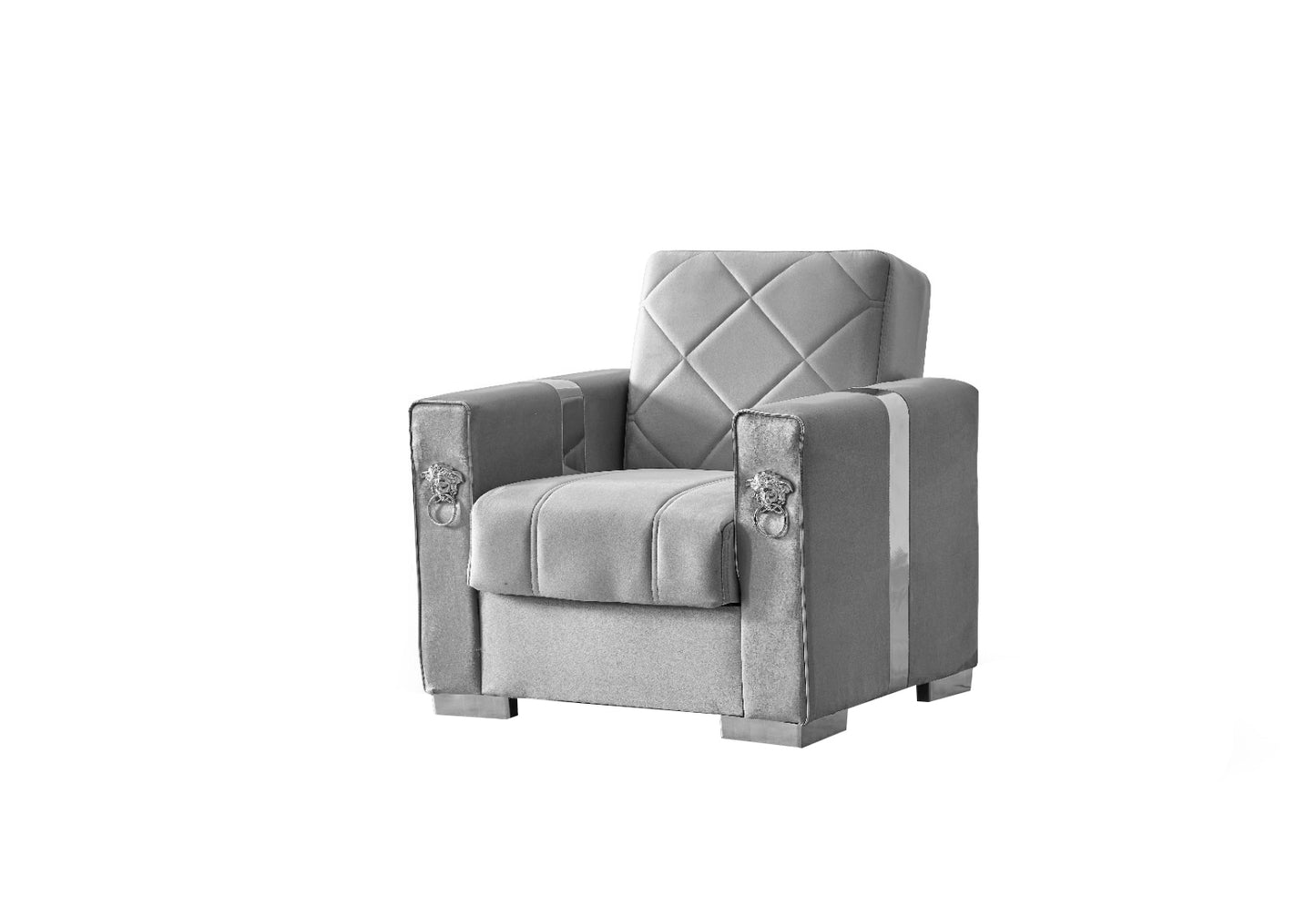 Lion Modern Gray Silver 3+2+1 Seater Bed