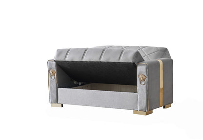 Lion Modern Gray Gold  3+2+1  Seater Sofa Bed