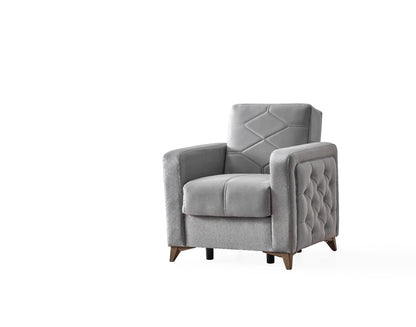 Chester 3+2+1 Seater Sofa Bed -  Gray