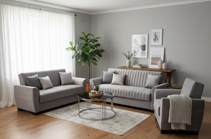 Tual 3+2+1 Seater Sofa Bed - Gray