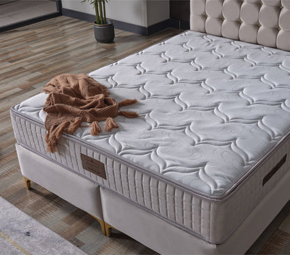 Upholstered Bed with Headboard and Base Boards