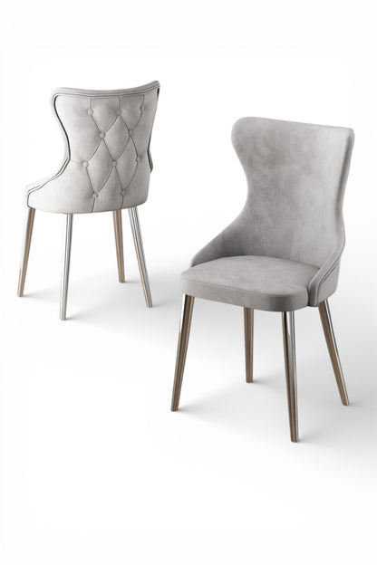 Esla Series Dining Set - 1 Table & 6 Chairs - Modern Minimalist Design