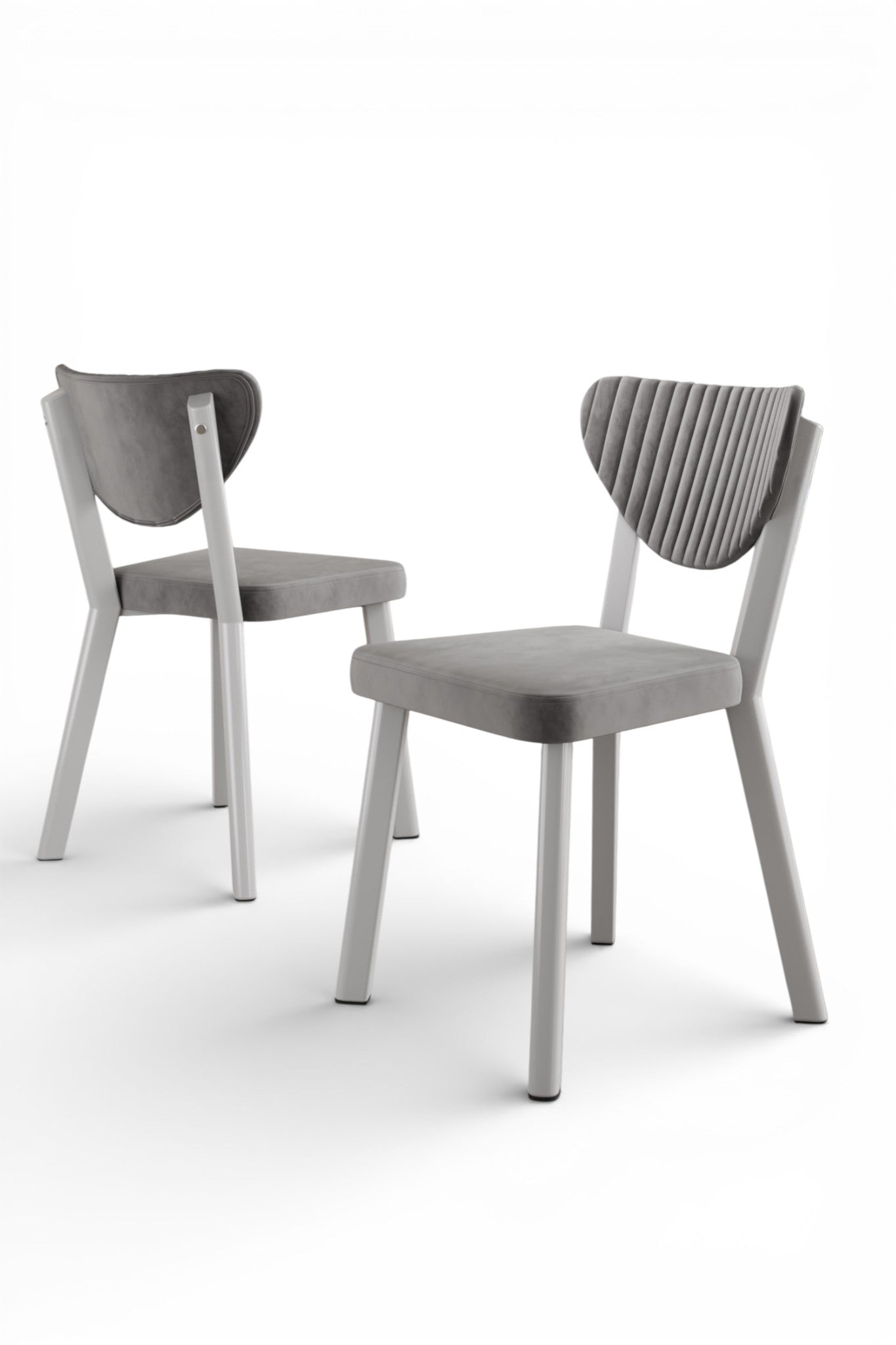 Exve Modern Extendable Dining Table Set with 6 Babyface Chairs