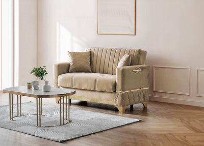 Istanbul Modern Beige 3+2+1 Seater Sofa Bed