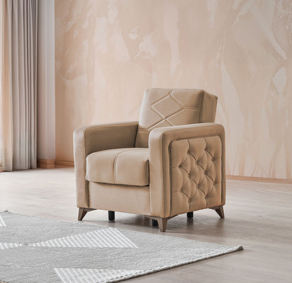 Chester 3+2+1 Seater Sofa Bed - Beige