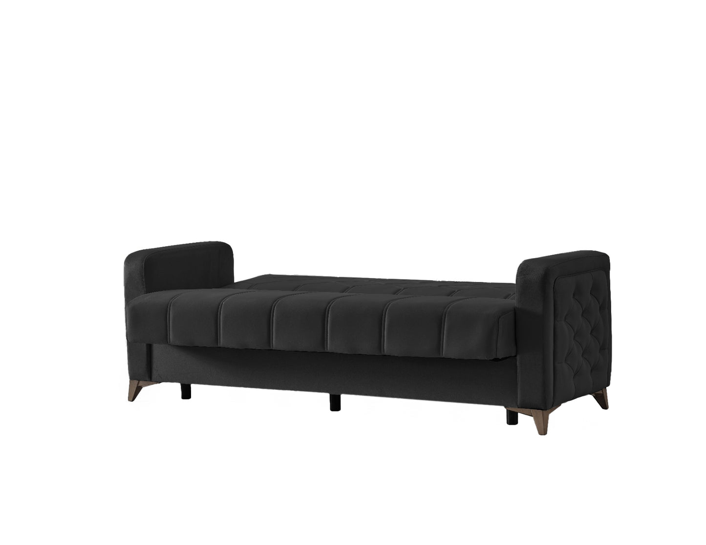 Chester 3+2+1 Seater Sofa Bed -  Black