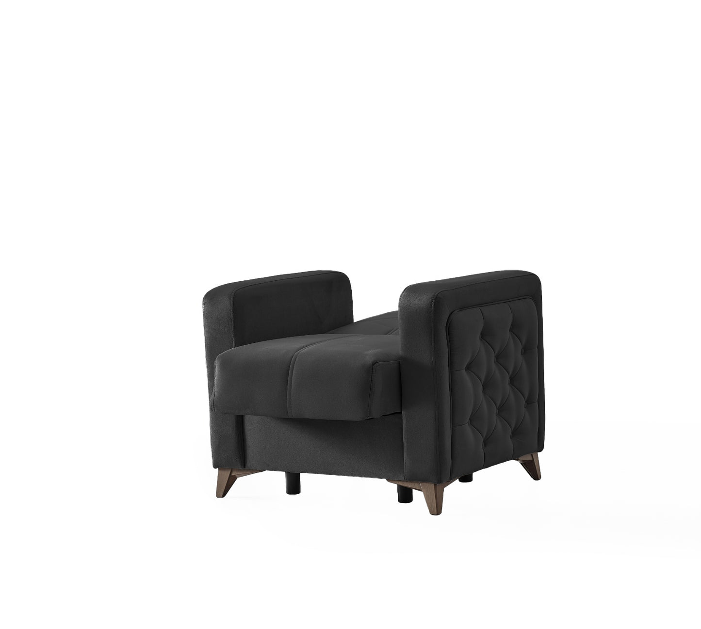 Chester 3+2+1 Seater Sofa Bed -  Black