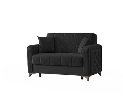 Chester 3+2+1 Seater Sofa Bed -  Black