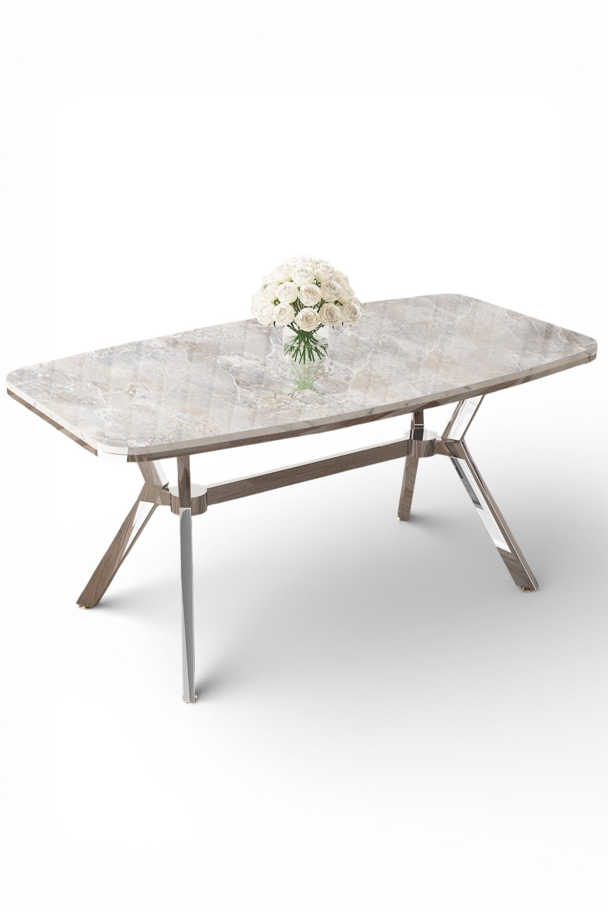 Esla Series Dining Set - 1 Table & 6 Chairs - Modern Minimalist Design