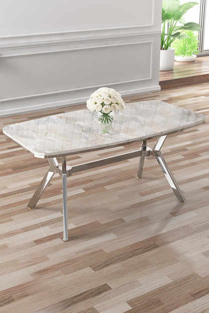 Esla Series Dining Set - 1 Table & 6 Chairs - Modern Minimalist Design