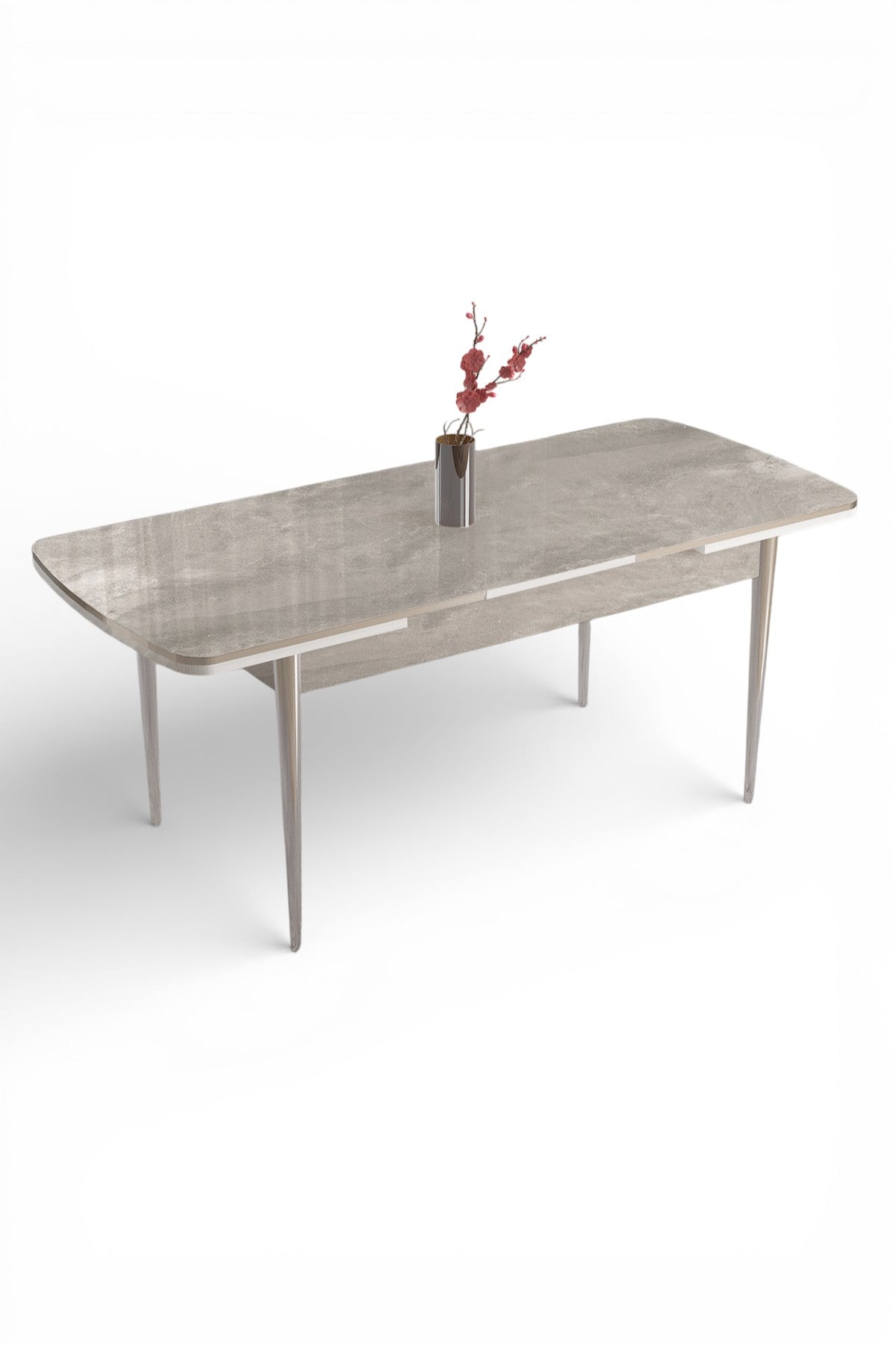 Pale Series Modern Elegance & Functional Extendable Dining Table with 6 Chairs