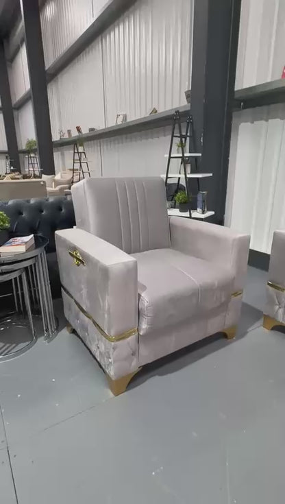 Istanbul Modern Gray 3+2+1 Seater Sofa Bed