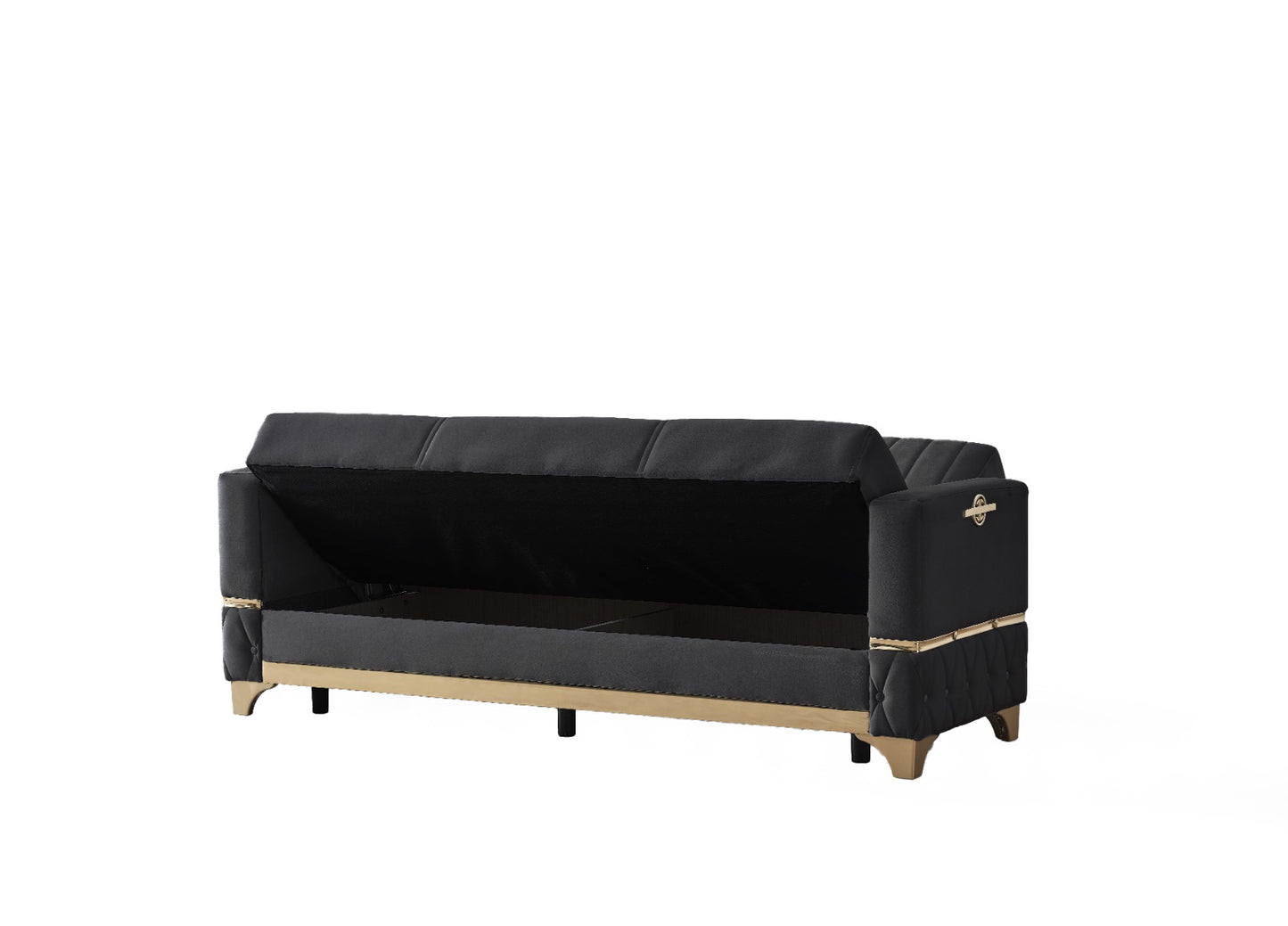Istanbul Modern Black 3+2+1 Seater Sofa Bed