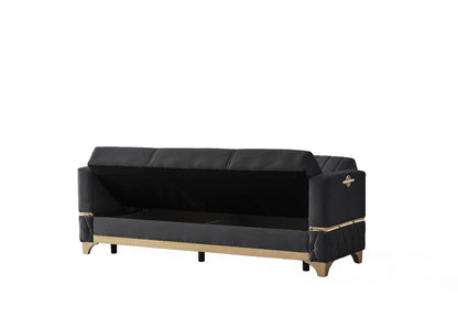 Istanbul Modern Black 3+2+1 Seater Sofa Bed